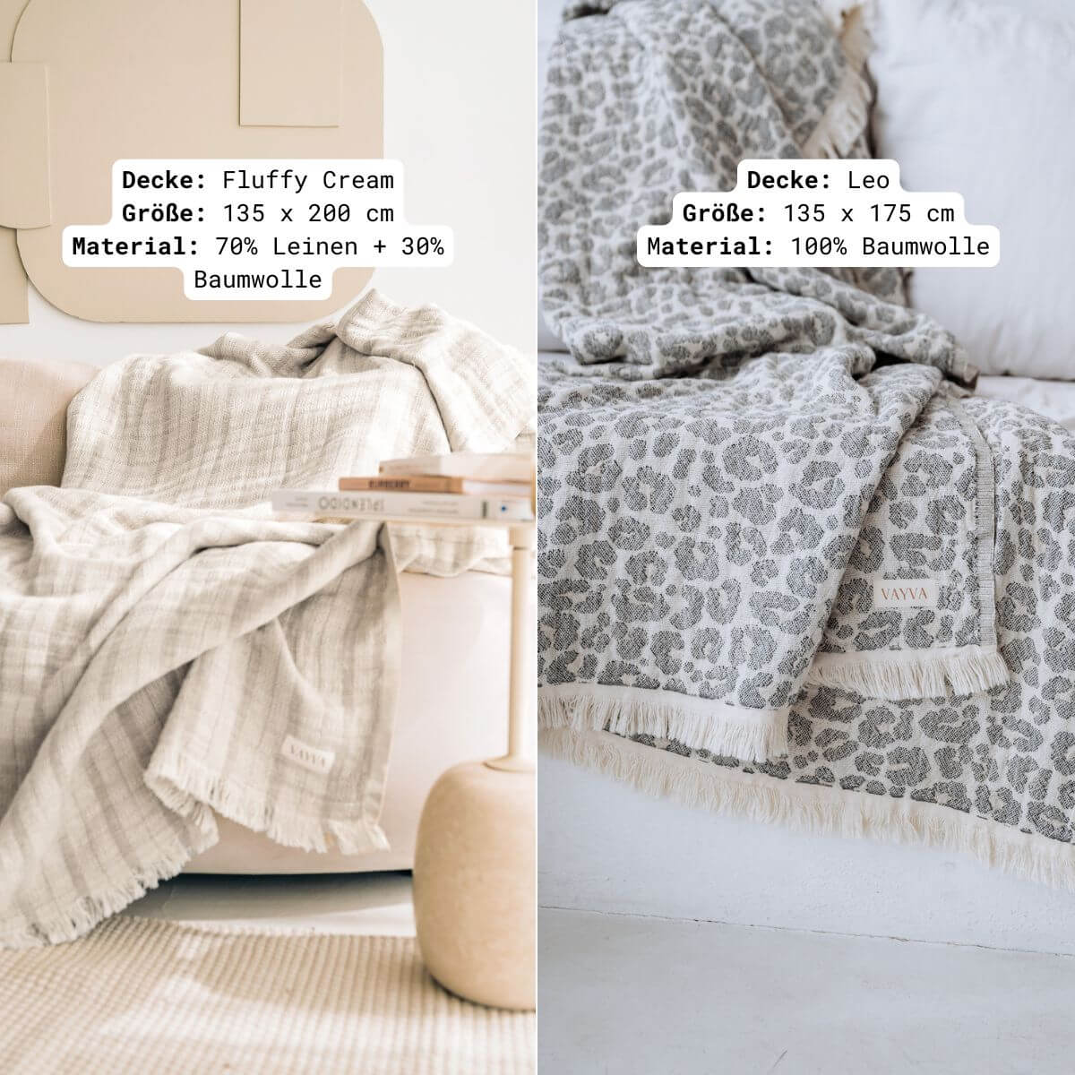VAYVA-Set Large | 1 Kuscheldecke + 2 Handtücher