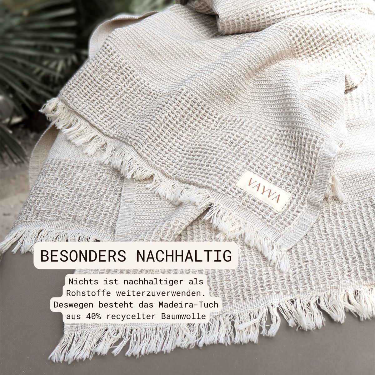 Schnelltrocknendes Saunatuch mit recycelter Baumwolle | Madeira
