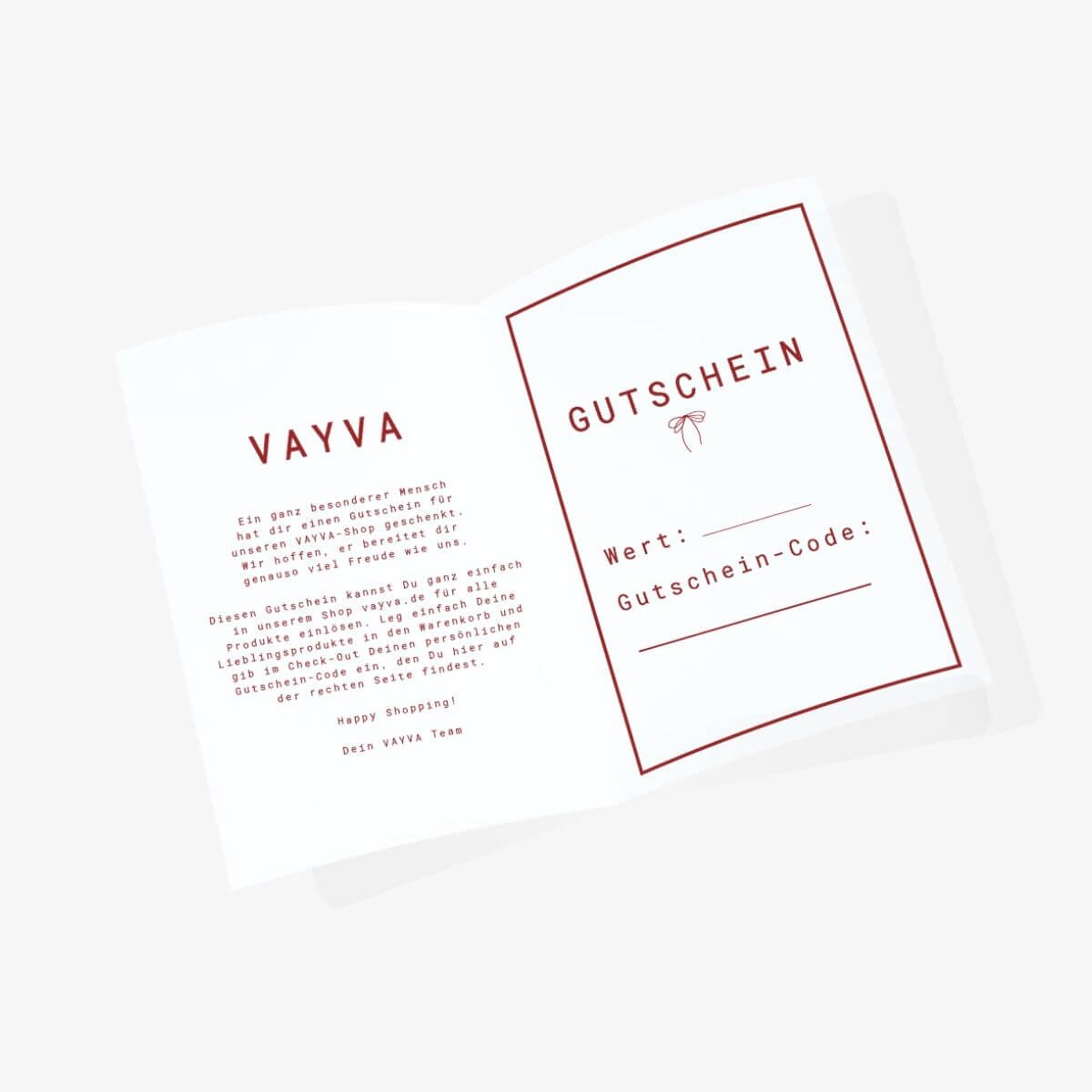 VAYVA Geschenkgutschein