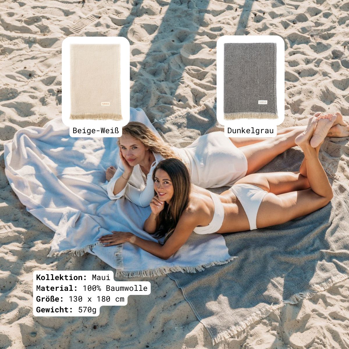 VAYVA-Set Large | 1 Kuscheldecke + 2 Handtücher
