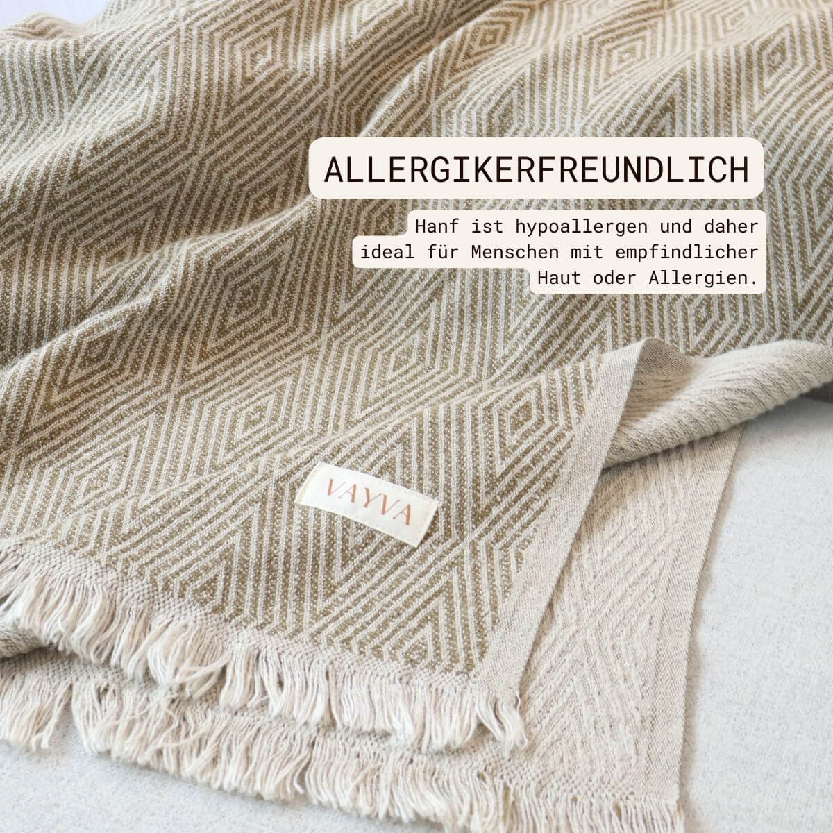Couchdecke mit Hanf & Baumwolle | Hygge