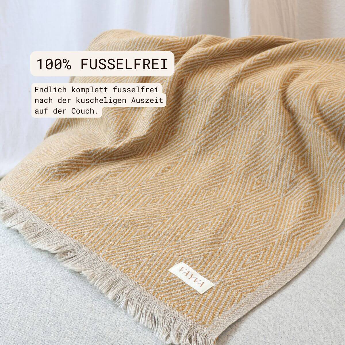 Couchdecke mit Hanf & Baumwolle | Hygge