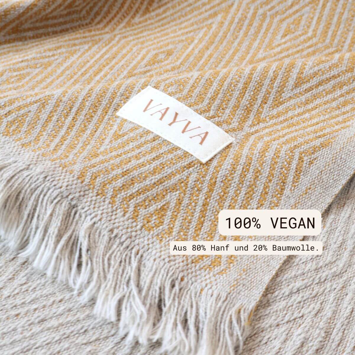 Couchdecke mit Hanf & Baumwolle | Hygge