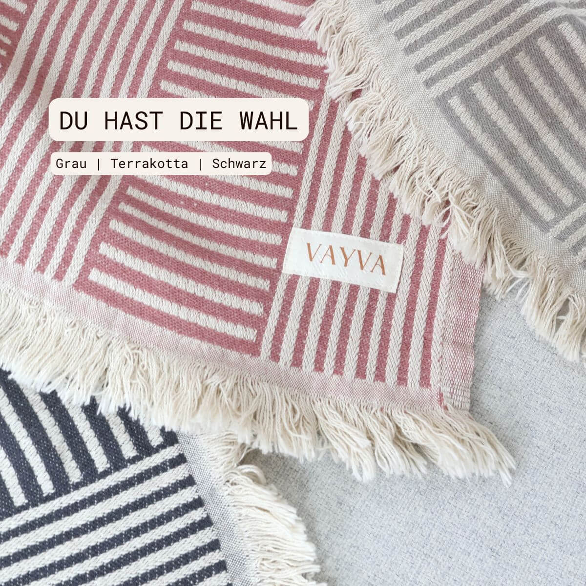 Couchdecke mit recycelter Baumwolle