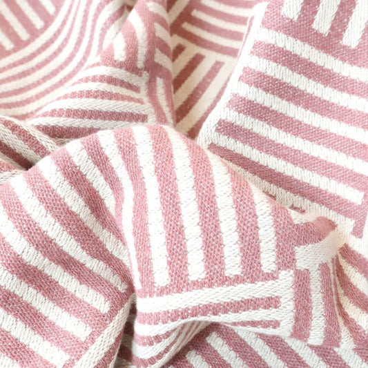 Couchdecke mit recycelter Baumwolle | Striped