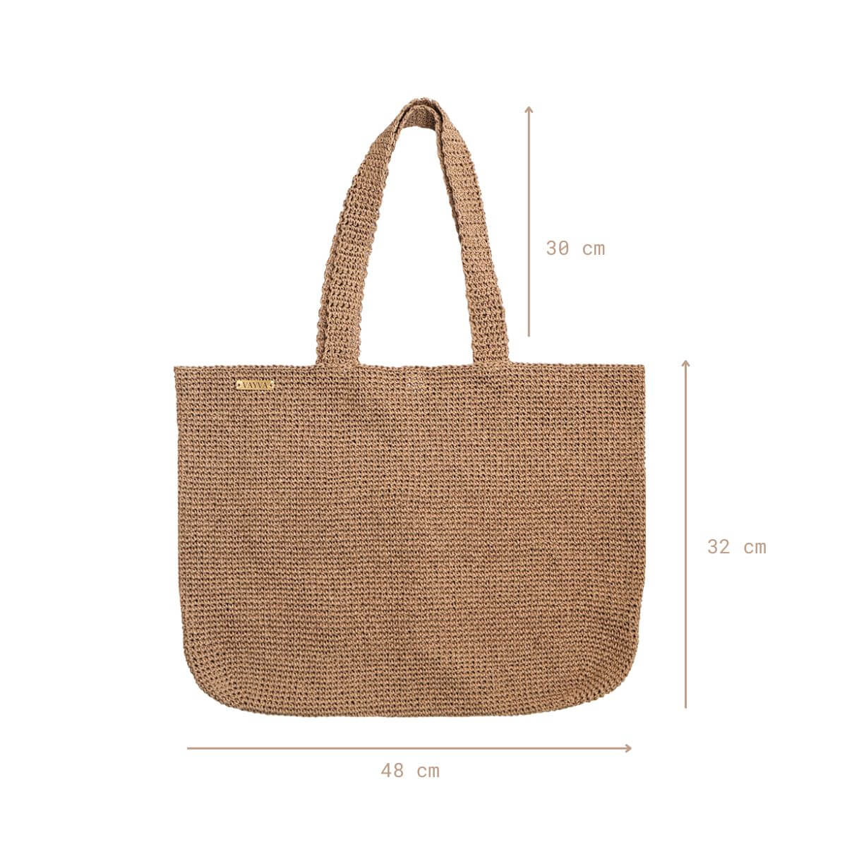 VAYVA Strandtasche La Palma mit Maßen 48 x 32 x 30 cm – geräumige Shopper-Tasche aus geflochtenem Raffia