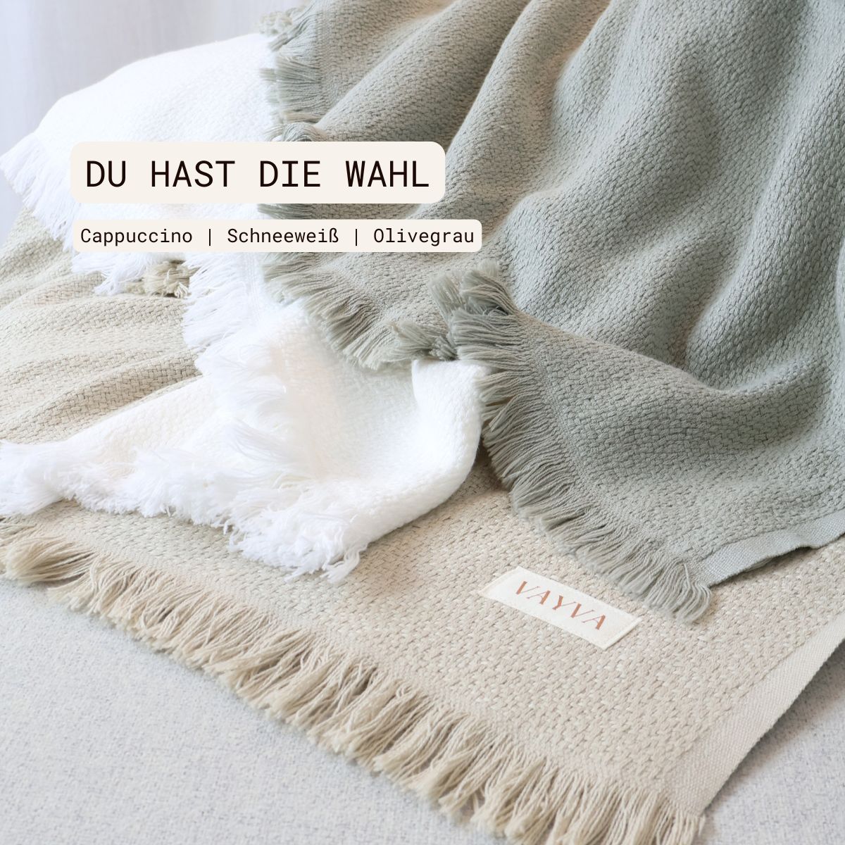 Couchdecke mit Bambus & Baumwolle