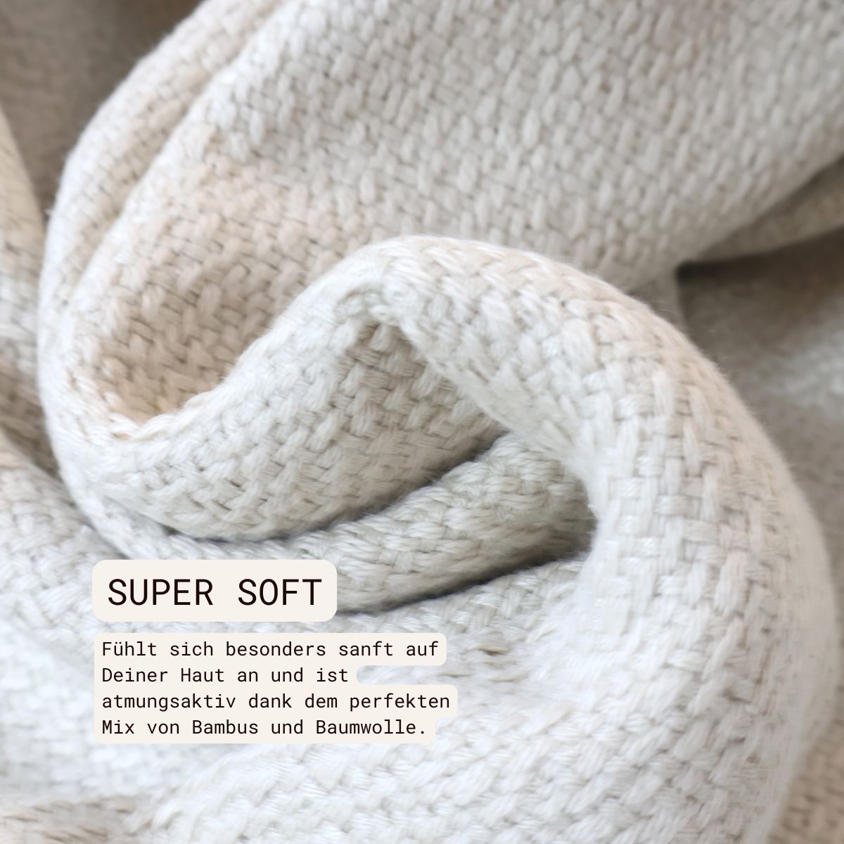 Couchdecke mit Bambus & Baumwolle