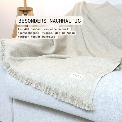 Couchdecke mit Bambus & Baumwolle
