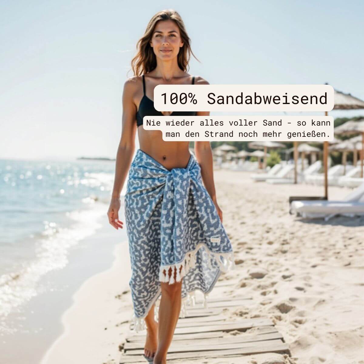 Leichtes Strandtuch aus Baumwolle | Mykonos