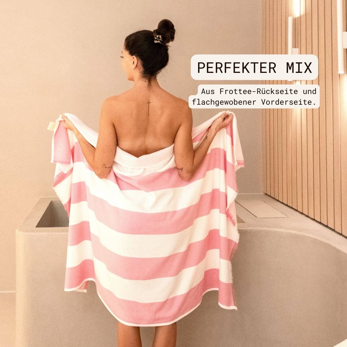 Frottee-Mix Handtuch Santorini aus Baumwolle