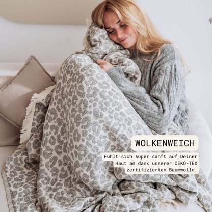 Kuscheldecke aus Baumwolle | Leo