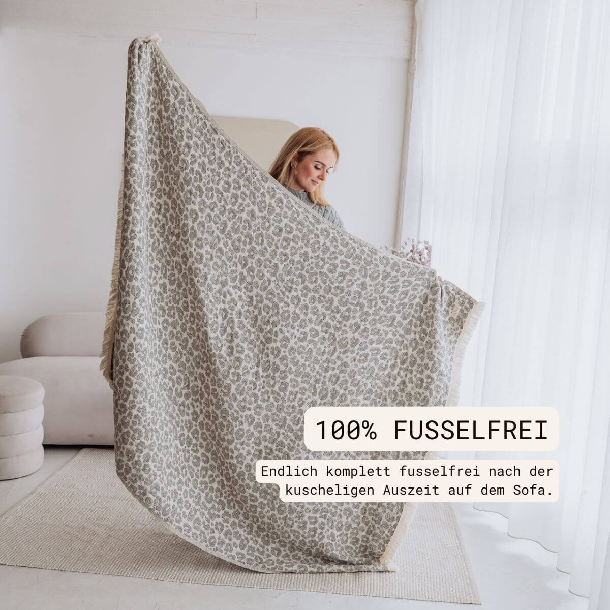 Kuscheldecke aus Baumwolle | Leo